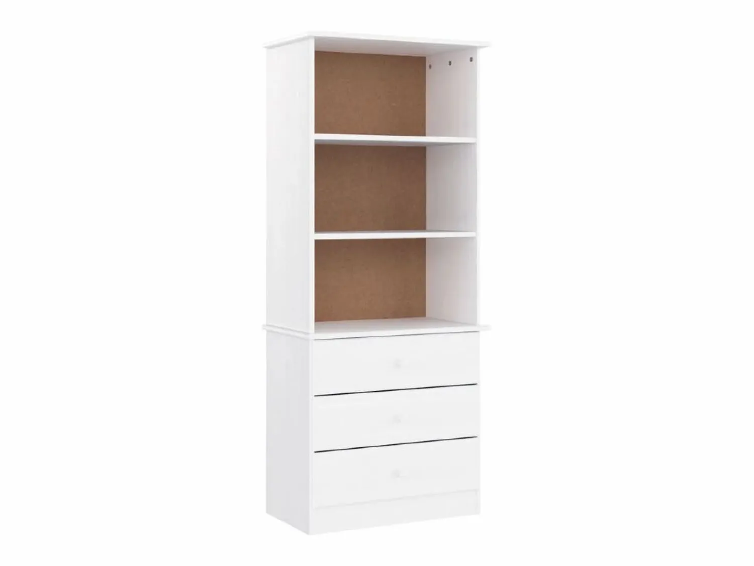 Clicnbuy Librería con cajones ALTA madera de pino 60x35x142 cm
