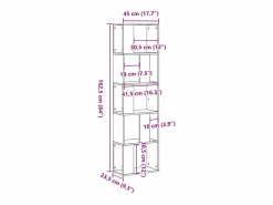 Clearance vidaxl Librería de 5 niveles madera roble Sonoma 45x23,5x162,5 cm Color natural claro