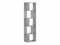 vidaxl Librería de 5 niveles madera hormigón 45x23,5x162,5 cm