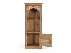 Hot Giner y colomer Librería en madera de mango con detalles florales pintados a mano Marru00f3n