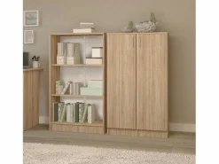 Online Librería haaus Flint, 2 estantes, Roble Sonoma, 70 x 32 x 122 cm Consola Escritorio