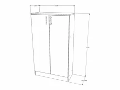 Discount Librería haaus Flint, 2 puertas, , 70 x 32 x 122 cm Blanco