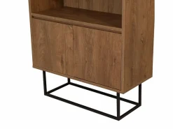 Concept-Usine Librería industrial negra y de madera HAYE