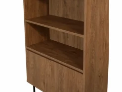 Concept-Usine Librería industrial negra y de madera HAYE