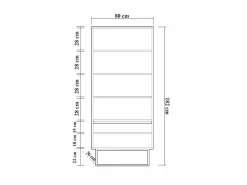 Concept-Usine Librería industrial negra y de madera HAYE