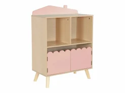 Hot Sweeek Librería infantil de 2 estantes y 2 puertas Rosa