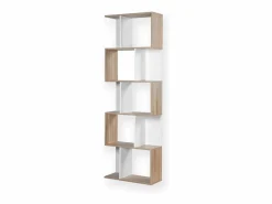 Calicosy Librería múltiples estantes Alt. 180cm - Acabado madera y blanco
