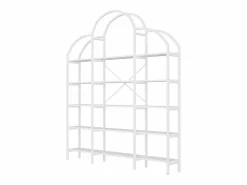 Discount ModernLuxe Librería moderna de metal 170×26×190 cm - forma de nube - 5 niveles de almacenamiento - Blanco