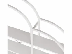 Discount ModernLuxe Librería moderna de metal 170×26×190 cm - forma de nube - 5 niveles de almacenamiento - Blanco