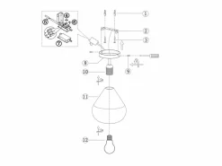 Online Lila - Lámpara de techo redonda d.20cm Fabas Luce - Lámpara de pared con bombilla LED E27 MAX 40W - Transparente