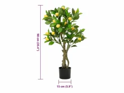 Hot Limonero artificial 234 hojas 90 cm Verde