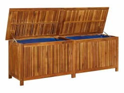 Garden Furniture Lioen Caja de almacenaje de jardín madera maciza acacia 175x50x58 cm