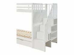 Litera 90 x 190 cm con cajones pino y MDF + colchón - ZILENI Cama Litera