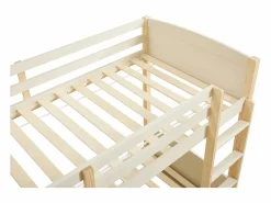 Vente-unique Litera 2 x 90 x 200 cm 2 cajones y natural + colchón - LIMODARA