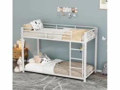 Merax Litera 2 x 90 x 200 cm - cama de hierro -