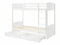 Online Litera 2 x 90 x 200 cm con 2 cajones en pino y MDF + colchones - LIMODARA Cama Litera