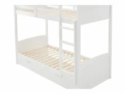 Online Litera 2 x 90 x 200 cm con 2 cajones en pino y MDF + colchones - LIMODARA Cama Litera