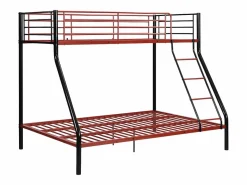 Online Vente-unique Litera 90 x 190 y 140 x 190 cm acero negro y rojo ELEVATIO IV Negro / Rojo