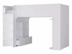 Online Litera alta 90 x 190 cm con almacenamiento - COLUMI Cama Alta|Cama Con Almacenaje
