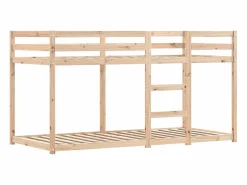 Sale vidaxl Litera con cortinas madera maciza de pino 75x190 cm Rosa
