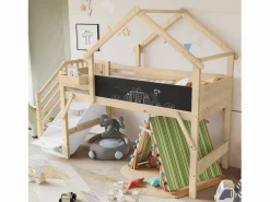 Sale Litera de 90 x 200 cm - pino - y natural - colchón no incluido Blanco