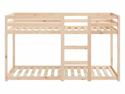 Clicnbuy Litera de madera maciza de pino 75x190 cm