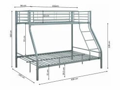 Outlet Litera de Matrimonio Metalica AS121 Cama Litera