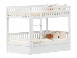 ModernLuxe Litera infantil 90×200 cm - Madera maciza - Cama con almacenamiento inferior - (colchón no incluido)