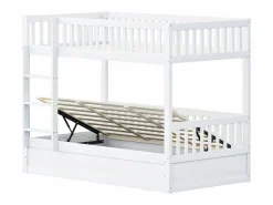 ModernLuxe Litera infantil 90×200 cm - Madera maciza - Cama con almacenamiento inferior - (colchón no incluido)