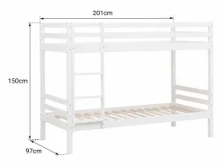 Sale Litera infantil 190x90 cm blanca AMBRE Cama Montessori