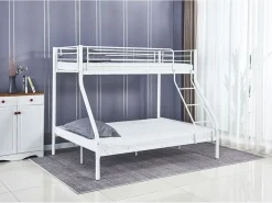 Saldosystocks Litera matrimonial e individual metálica para 3 personas color Negro