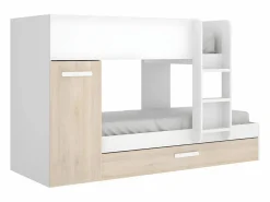 Vente-unique Litera nido 3 x 90 x 190 cm armario de compartimentos blanco y natural. ANTHONY