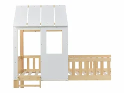 Best Merax Litera para niños 90 x 200 cm con tobogán + somier, colores: natural y blanco Color natural claro