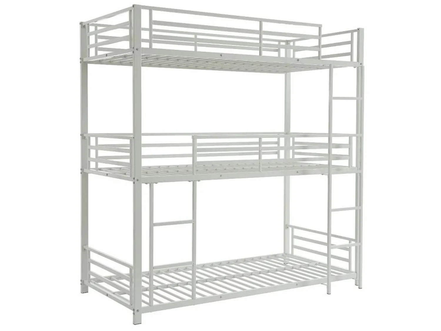 Discount Vente-unique Litera triple 3 x 90 x 190 cm metal + colchón - ELOUAN III Blanco