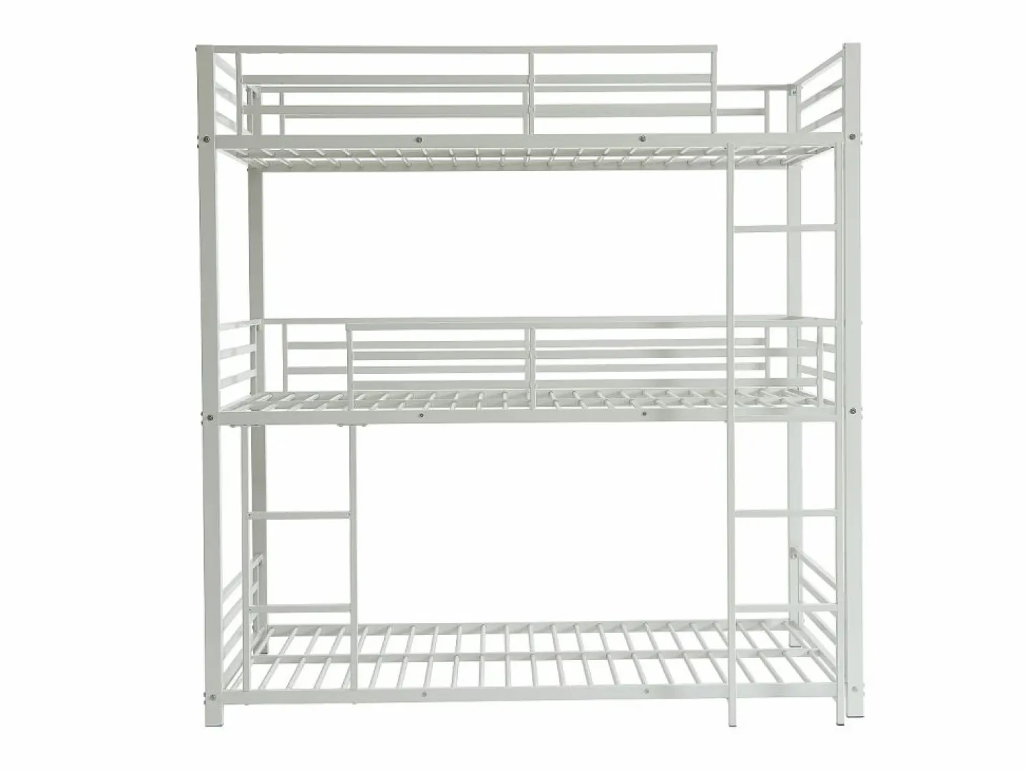 Discount Vente-unique Litera triple 3 x 90 x 190 cm metal + colchón - ELOUAN III Blanco