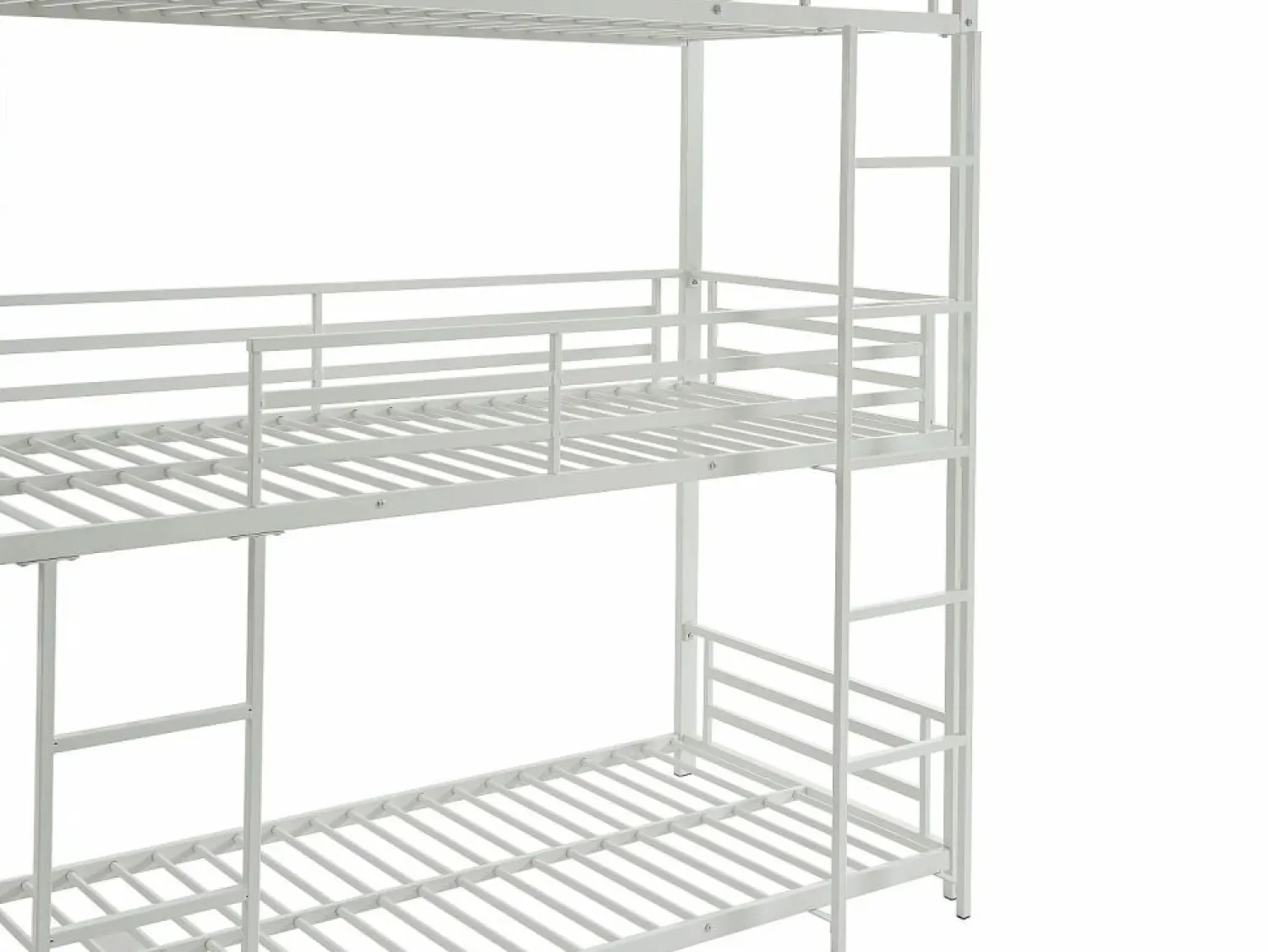 Discount Vente-unique Litera triple 3 x 90 x 190 cm metal + colchón - ELOUAN III Blanco