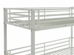 Discount Vente-unique Litera triple 3 x 90 x 190 cm metal + colchón - ELOUAN III Blanco
