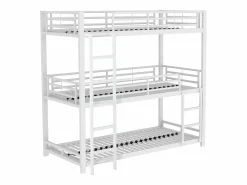 Sale ModernLuxe Litera triple - 3x90x200cm - estructura de hierro - Blanco