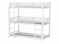 Sale ModernLuxe Litera triple - 3x90x200cm - estructura de hierro - Blanco
