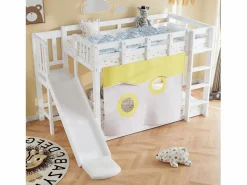 Discount Litera 90x200cm cama infantil estilo moderno protección anticaídas madera para habitación infantil (Sin colchón) Cama Litera