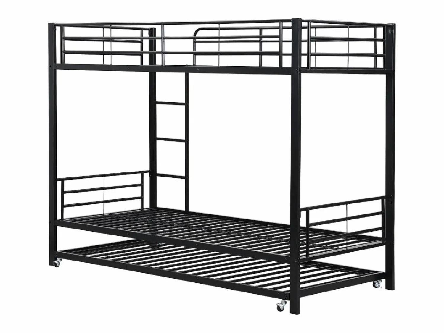 Sale Merax Literas 2 x 90 x 200 cm + cama nido 90 x 190 cm - metal - Negro