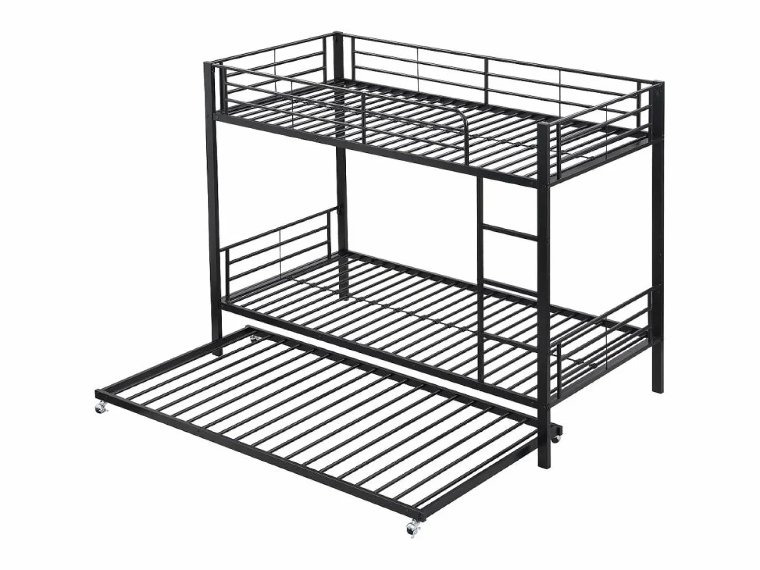 Sale Merax Literas 2 x 90 x 200 cm + cama nido 90 x 190 cm - metal - Negro