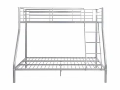 Hot Literas de acero plata de 90x190 y 140x190 cm con colchón ELEVATIO IV Cama Litera