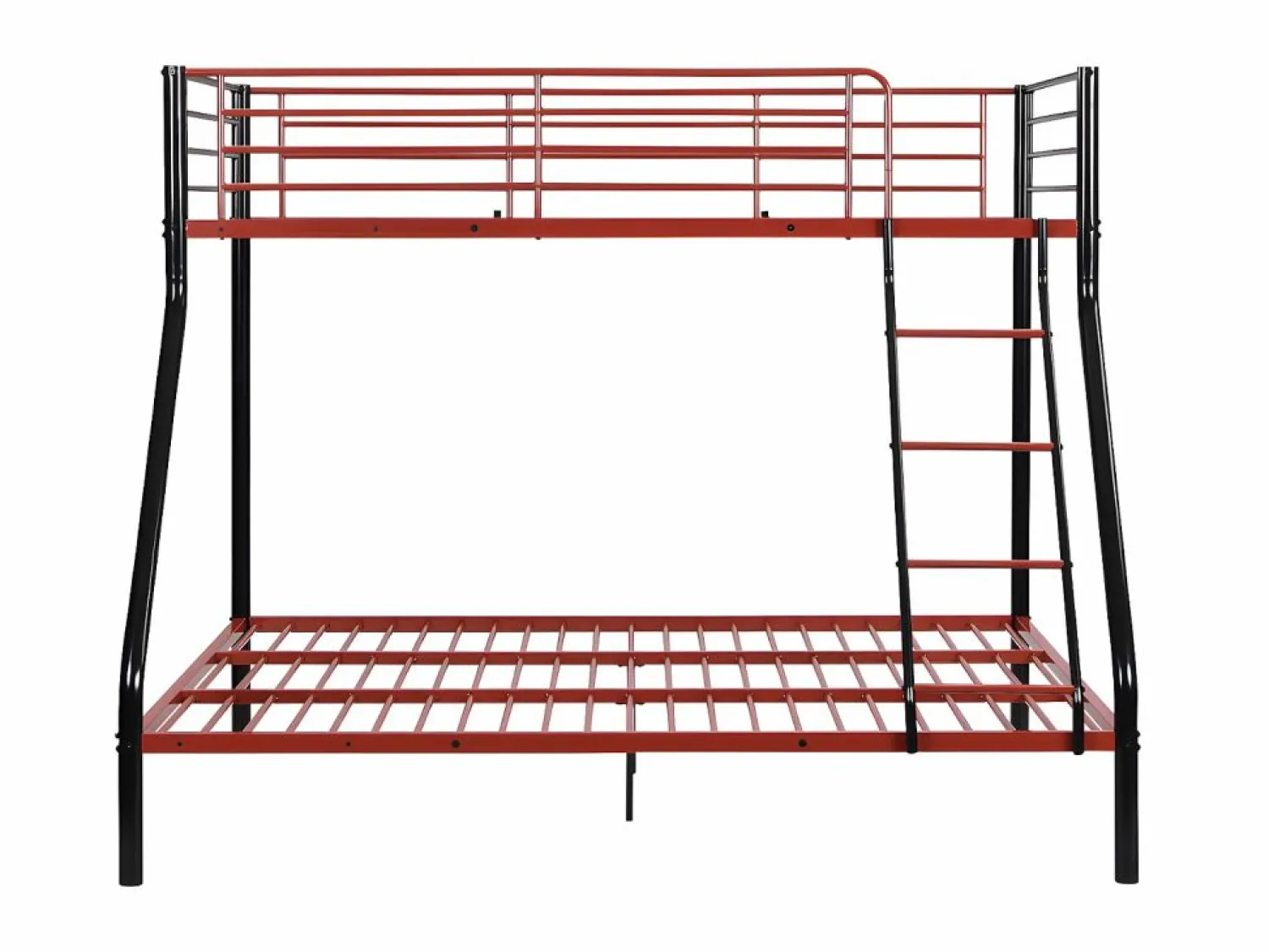 Clearance Vente-unique Literas de 90x190 y 140x190 cm en acero negro y rojo con colchón ELEVATIO IV Negro / Rojo