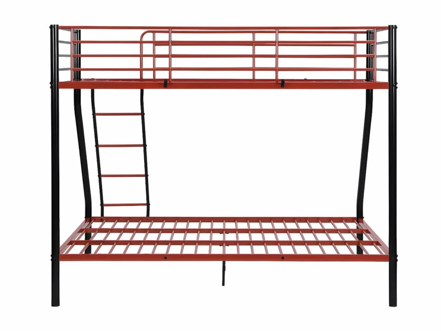 Clearance Vente-unique Literas de 90x190 y 140x190 cm en acero negro y rojo con colchón ELEVATIO IV Negro / Rojo