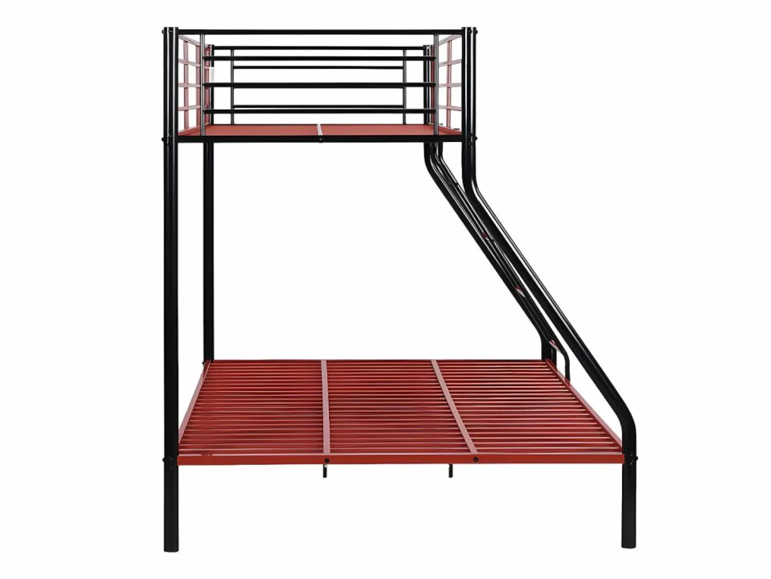 Clearance Vente-unique Literas de 90x190 y 140x190 cm en acero negro y rojo con colchón ELEVATIO IV Negro / Rojo