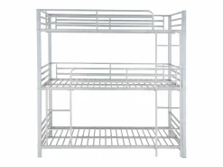 Vente-unique Literas triples 3 x 90 x 190 cm metal - ELOUAN III