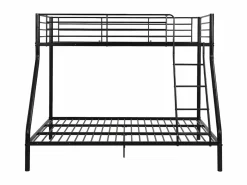 Vente-unique Literas 90x190 y 140x190 cm acero con colchón ELEVATIO IV Negro