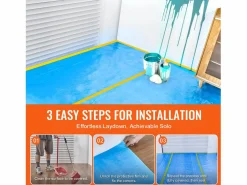 Lámina Protectora para Alfombras SucceBuy, 101 x 2560 cm, Easy Cut Floor Shield, Compatible con Toda una Gama de Materiales para Alfombras