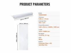 Discount Lámina Protectora para Alfombras SucceBuy, 99 x 3048 cm, Easy Cut Floor Shield, Compatible con Toda una Gama de Materiales para Alfombras Sticker